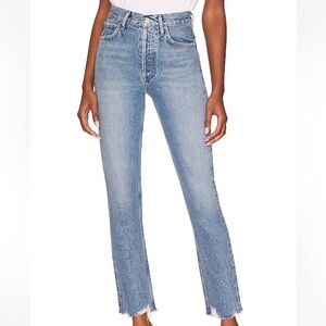 Agolde Riley Crop Jean in Haven